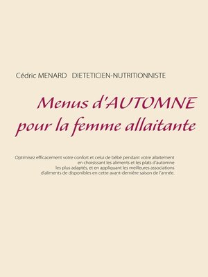 cover image of Menus d'automne pour la femme allaitante
